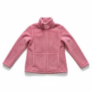 Cloudveil Pink Sherpa Fleece Zip Jacket Cozy Teddy Jacket Women’s L